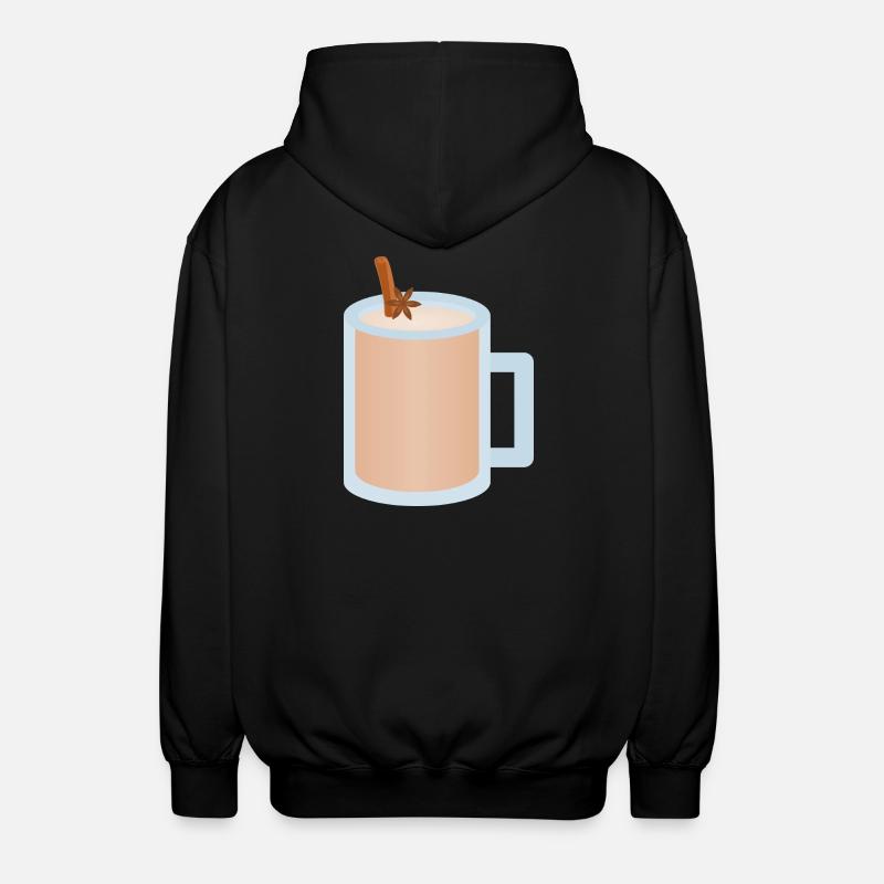 Illustration de tasse Chai Latte - Veste à capuche unisexe - noir