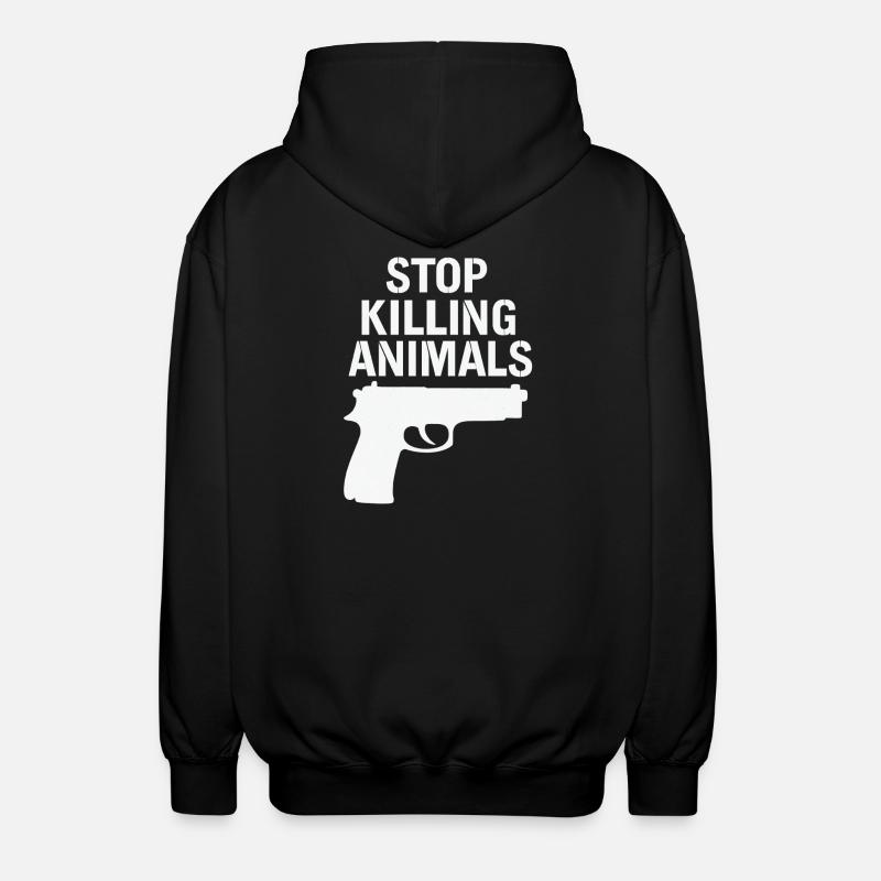 Stop Animal Murder – Chemise statement - Veste à capuche unisexe - noir