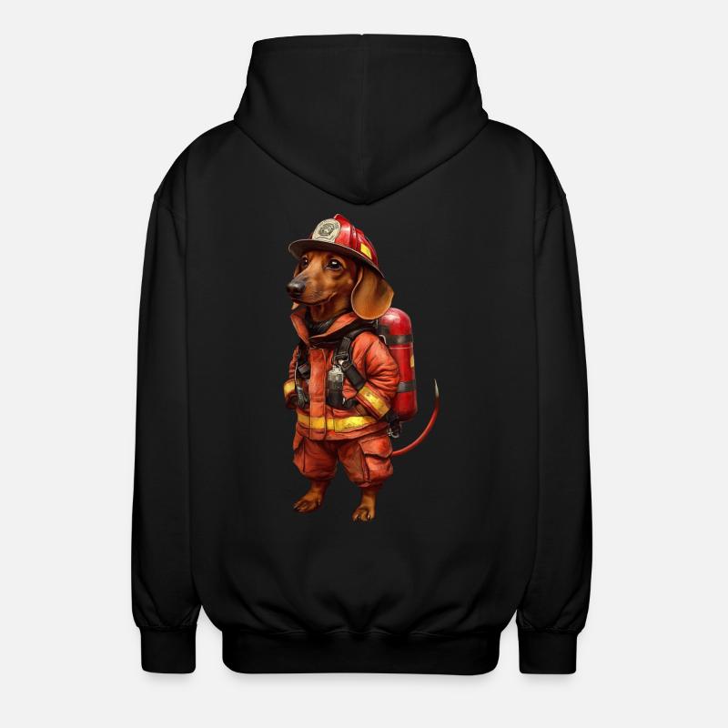 Dackel - Unisex Kapuzenjacke - Schwarz
