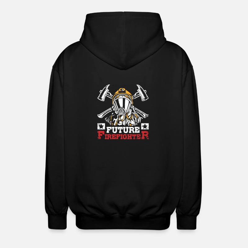 Future firefighter - Unisex Hooded Jacket - black