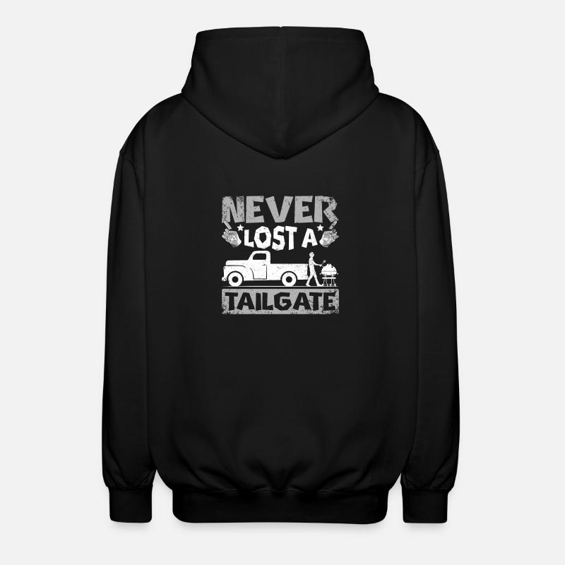 Never lost a tailgate - Unisex Hooded Jacket - black