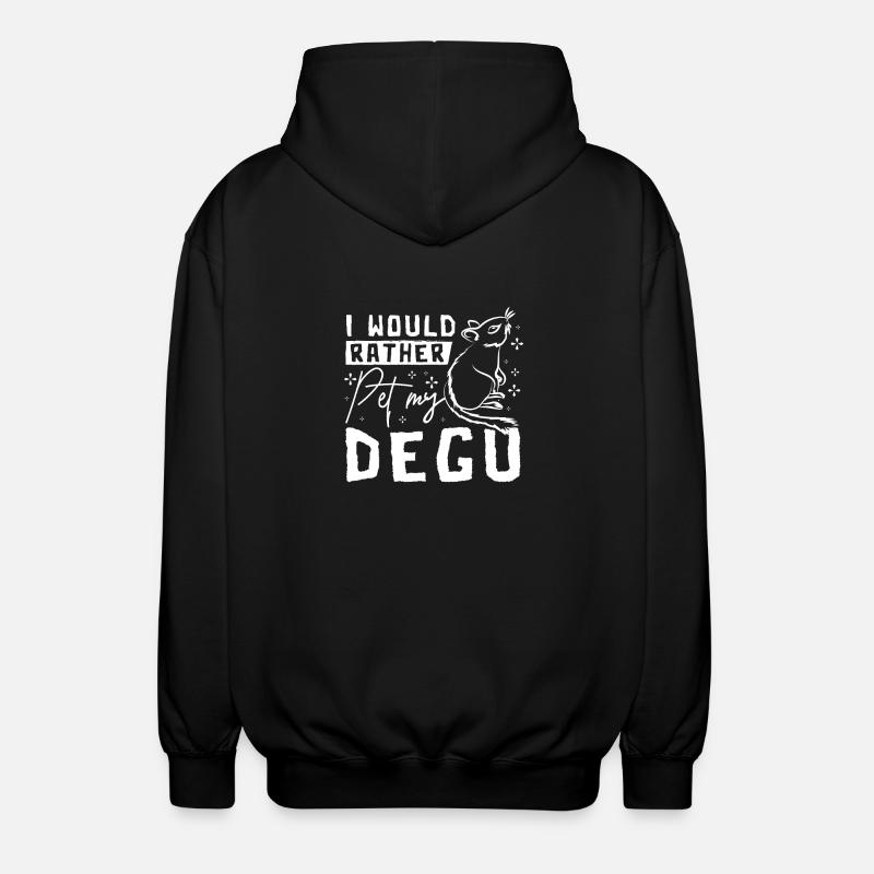 Je préfère caresser mon octodon - Veste à capuche unisexe - noir