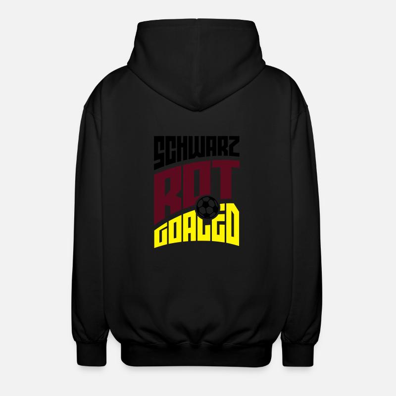 Schwarz Rot Goaled - Unisex Kapuzenjacke - Schwarz