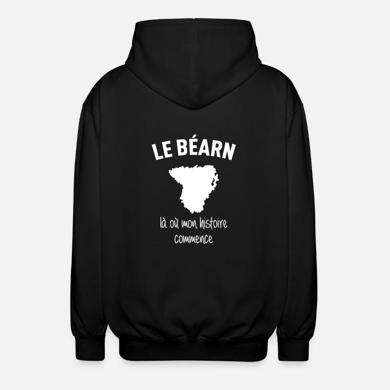 bearn-histoire - Veste à capuche unisexe - noir