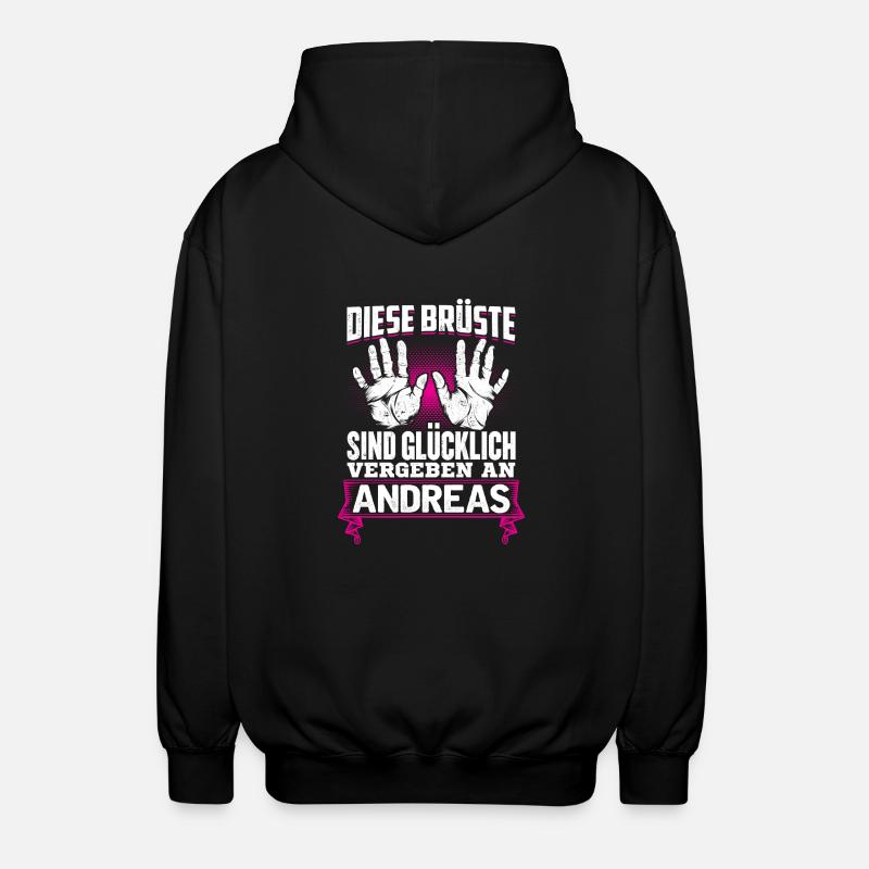 ANDREAS - Brüste Geschenk - Unisex Kapuzenjacke - Schwarz