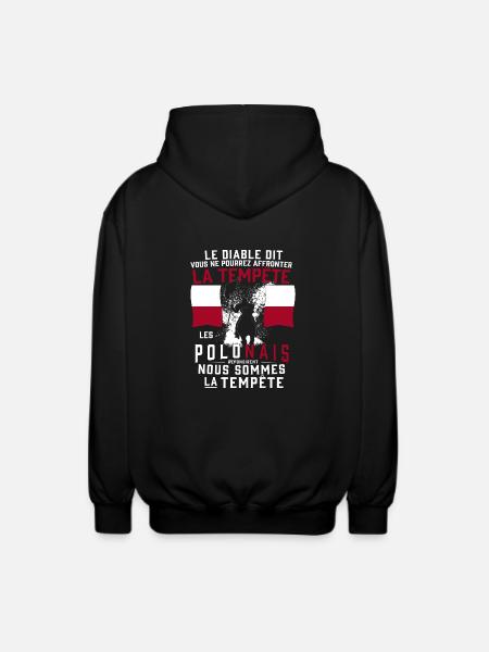 Tempête Polonais - Veste à capuche unisexe - noir