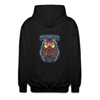 Cthulhu - Unisex Kapuzenjacke - Schwarz - Hinten - AI Model Male 185 light (185cm)