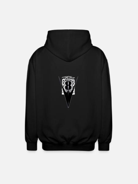 v8 - Unisex Kapuzenjacke - Schwarz