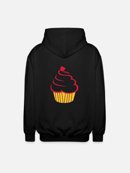 cupcake - Unisex Hooded Jacket - black