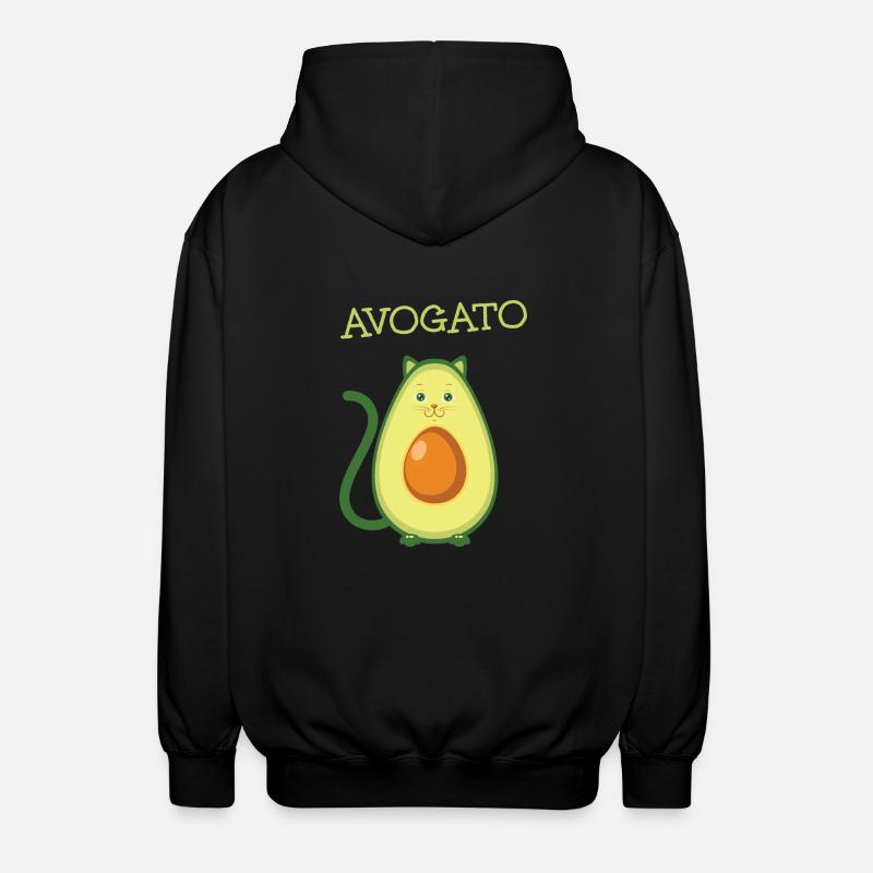 Avogato, Avocado Cat - Veste à capuche unisexe - noir