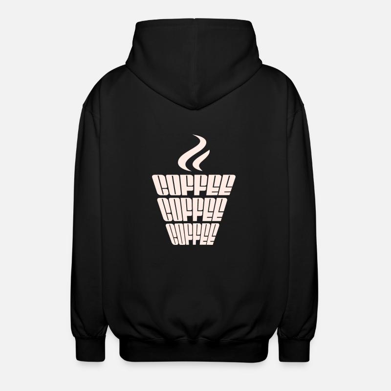 Coffee Coffee Coffee - Unisex Hooded Jacket - black