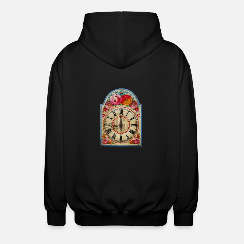 Black Forest Clock - Unisex Hooded Jacket - black