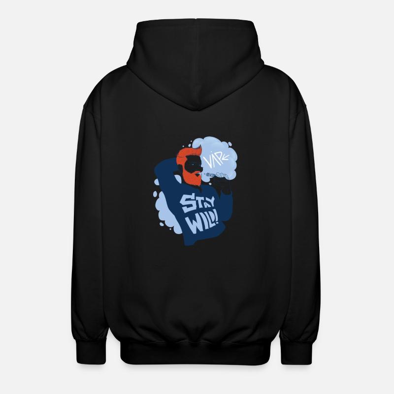Vaperguy mit wildem Lifestyle - Unisex Kapuzenjacke - Schwarz