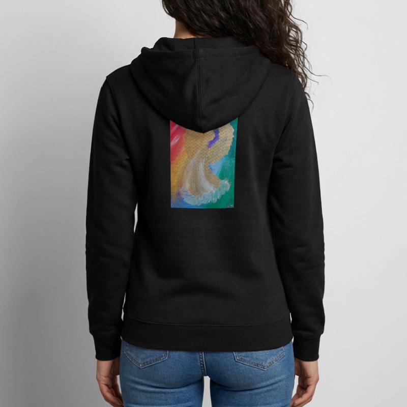 Regenbogenengel - Engel des Einklangs - Engelbild Unisex Kapuzenjacke