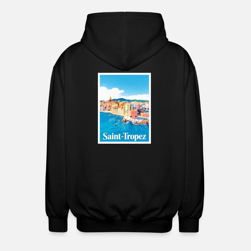 Saint-Tropez Côte d'Azur - Veste à capuche unisexe - noir