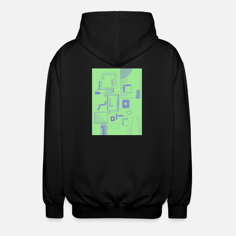 Speech Bubbles - Unisex Hooded Jacket - black