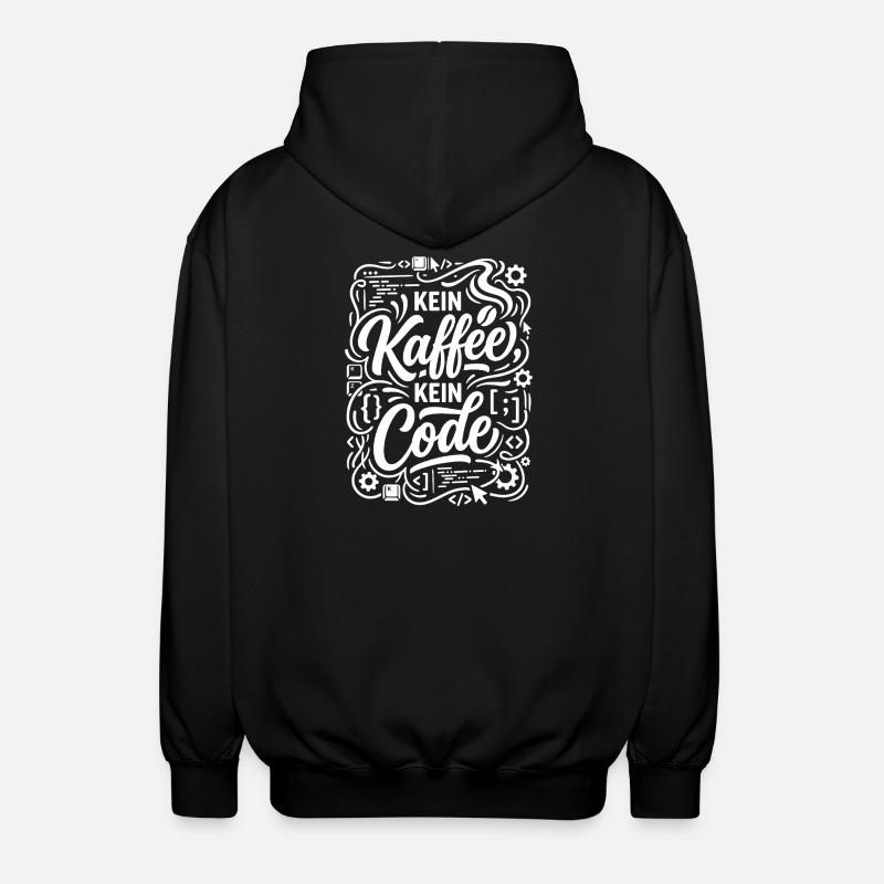 Kein Kaffee kein Code Informatiker - Unisex Kapuzenjacke - Schwarz