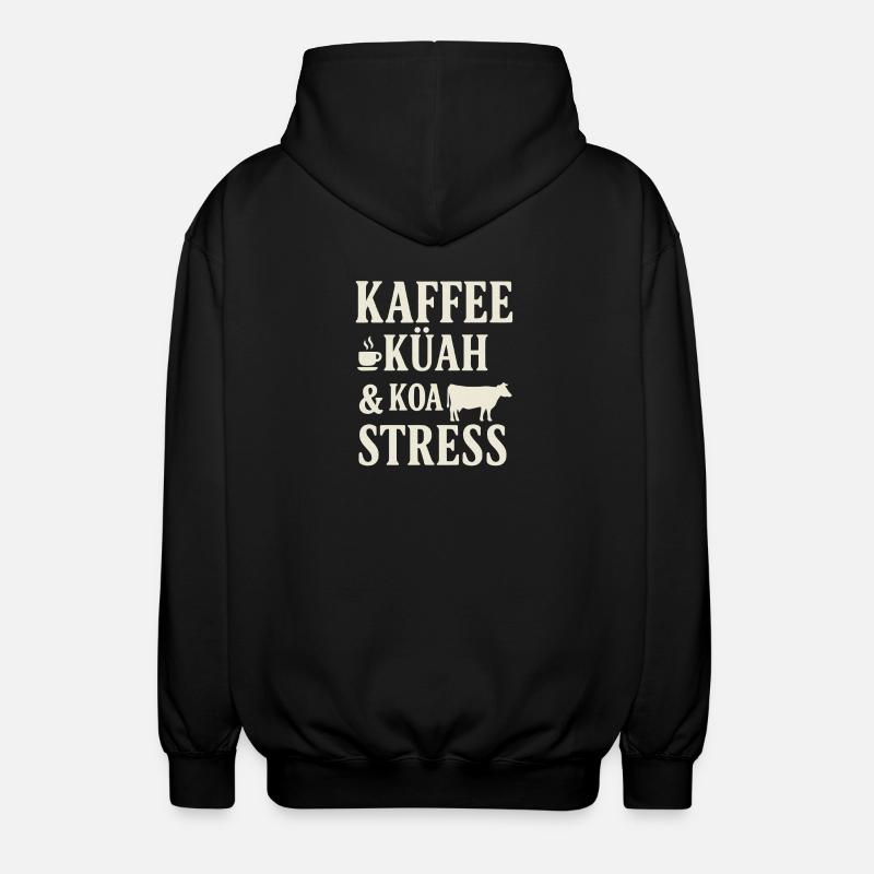 Stress de la vache café - Veste à capuche unisexe - noir