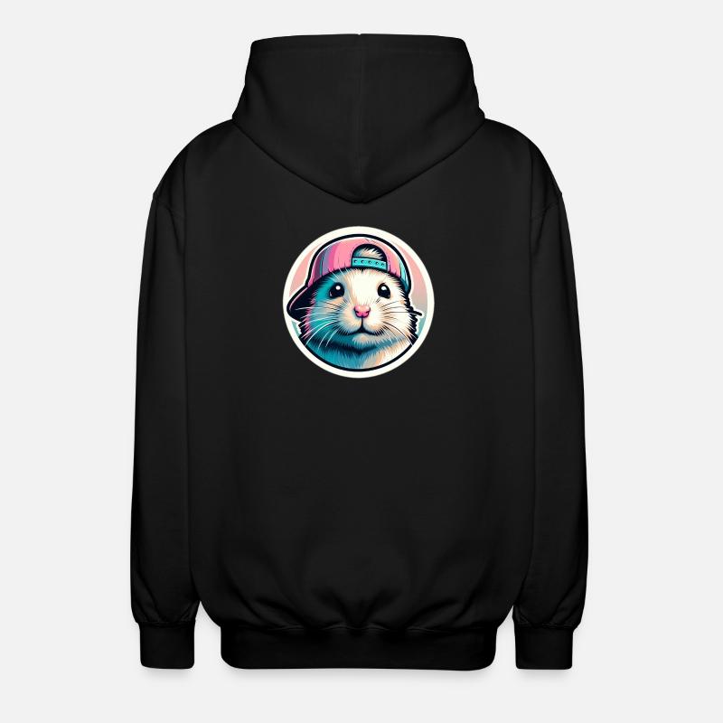 Hamster avec bonnet en pastel - Veste à capuche unisexe - noir