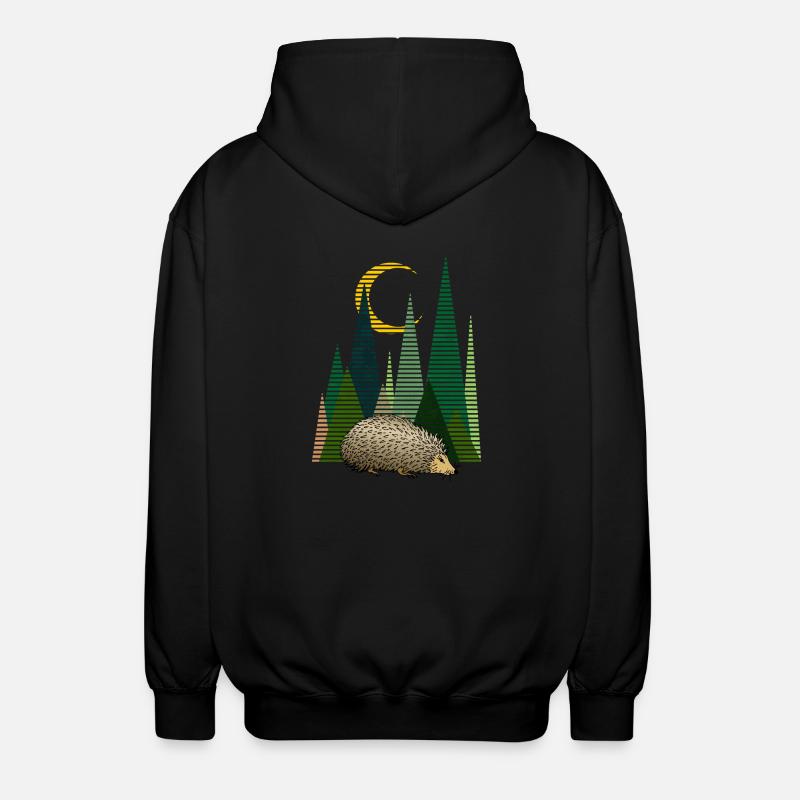 Igel - Unisex Kapuzenjacke - Schwarz