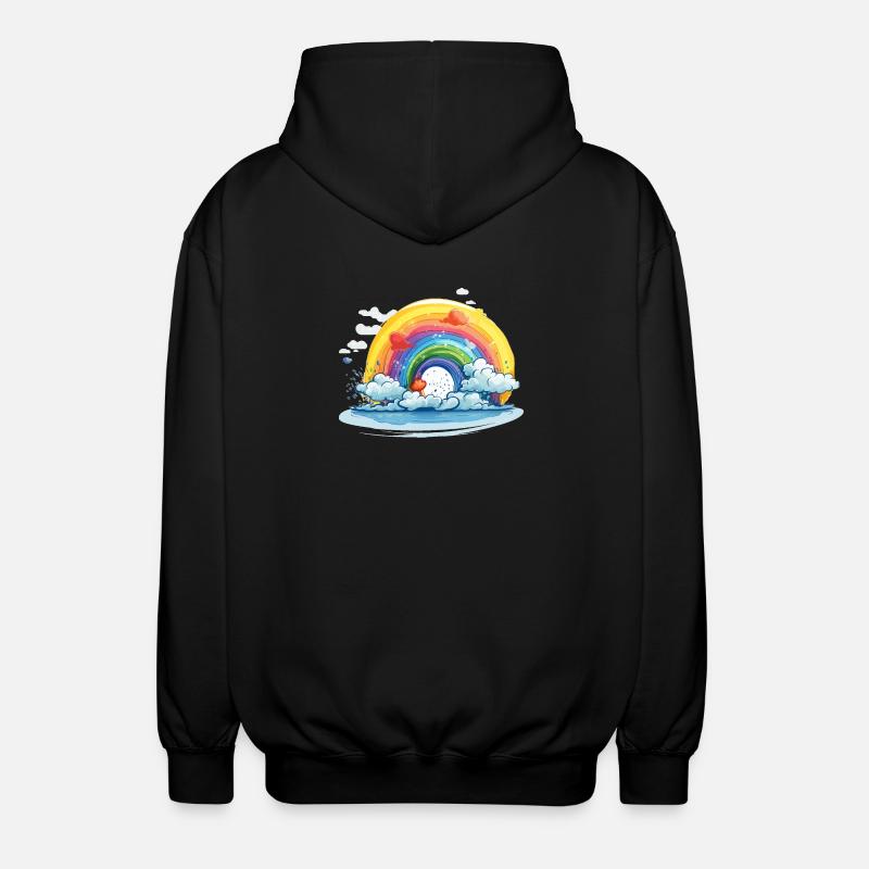 Regenbogen Pride - Unisex Kapuzenjacke - Schwarz