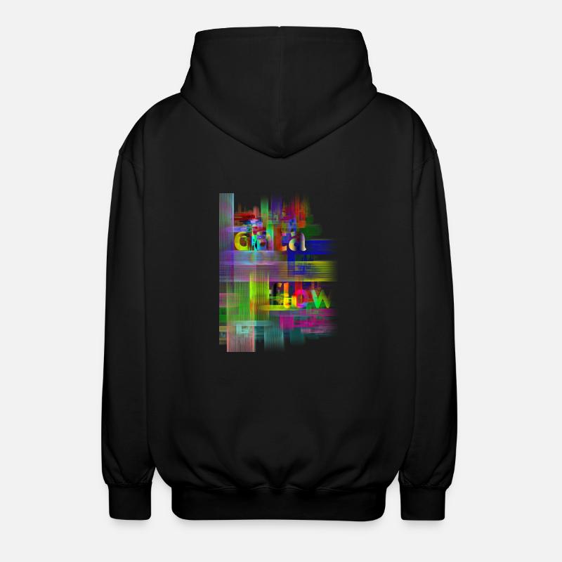 DATA FLOW - Unisex Hooded Jacket - black