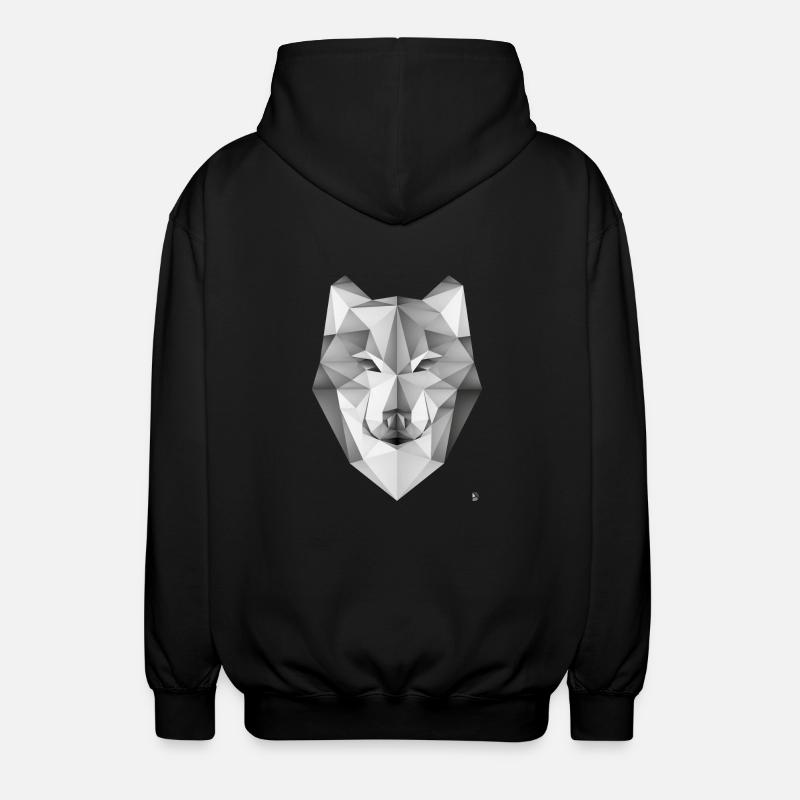 AD Geometric Wolf - Unisex Kapuzenjacke - Schwarz