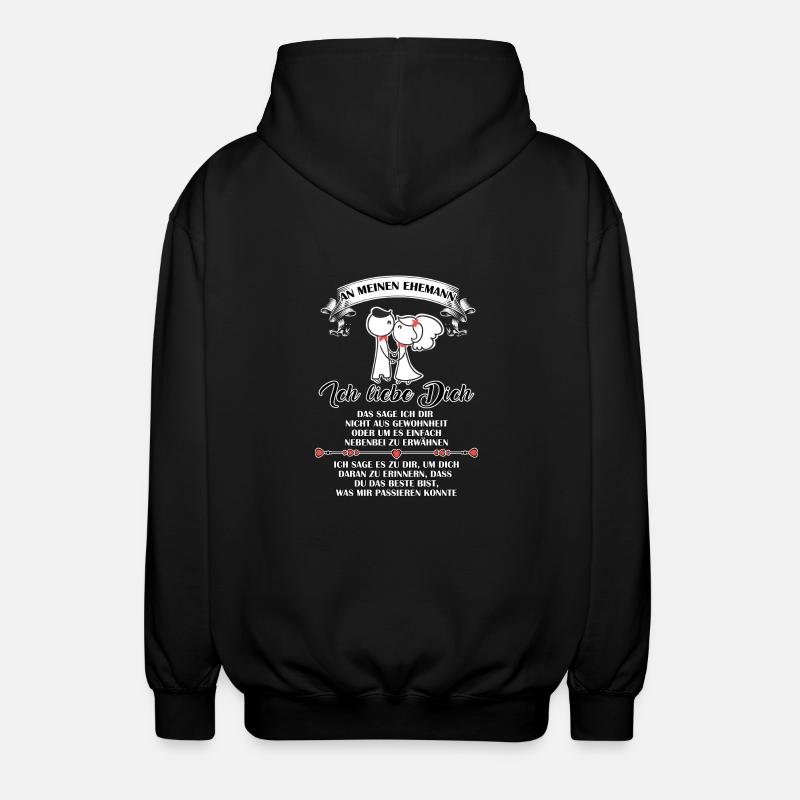 Ich liebe dich - Ehemann - Unisex Kapuzenjacke - Schwarz
