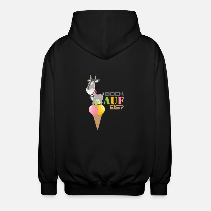 Bock auf Eis. - Unisex Kapuzenjacke - Schwarz