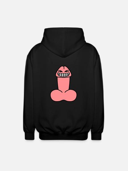 cheeky_penis - Unisex Hooded Jacket - black