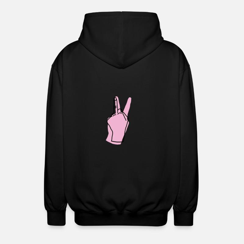 peace rosa - Unisex Kapuzenjacke - Schwarz