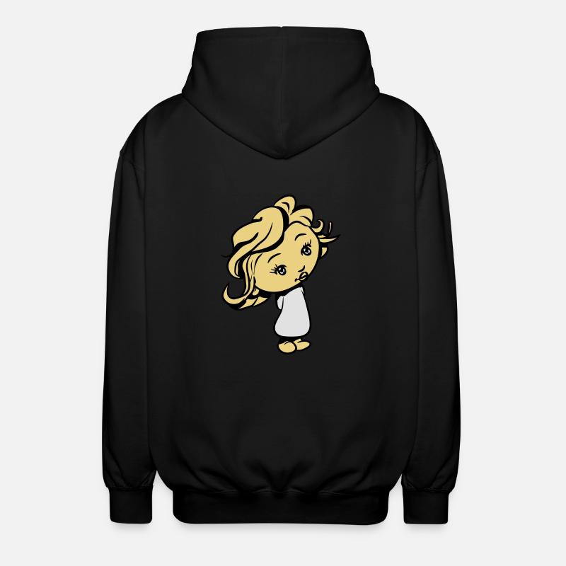 Enfant petite fille - Veste à capuche unisexe - noir