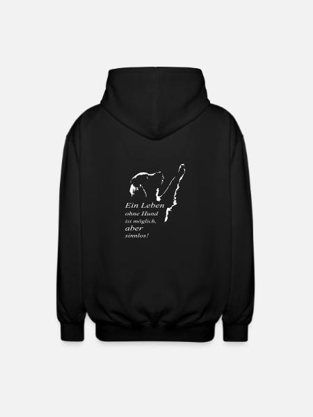 Ein Leben ohne Hund - Unisex Kapuzenjacke - Schwarz
