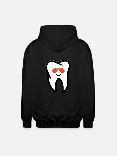 Tooth Sunglasses - Unisex Hooded Jacket - black