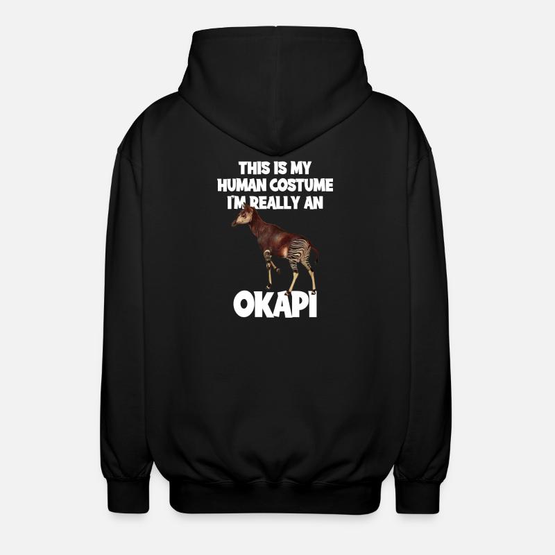 Okapi Zoo Expedition - Unisex Hooded Jacket - black