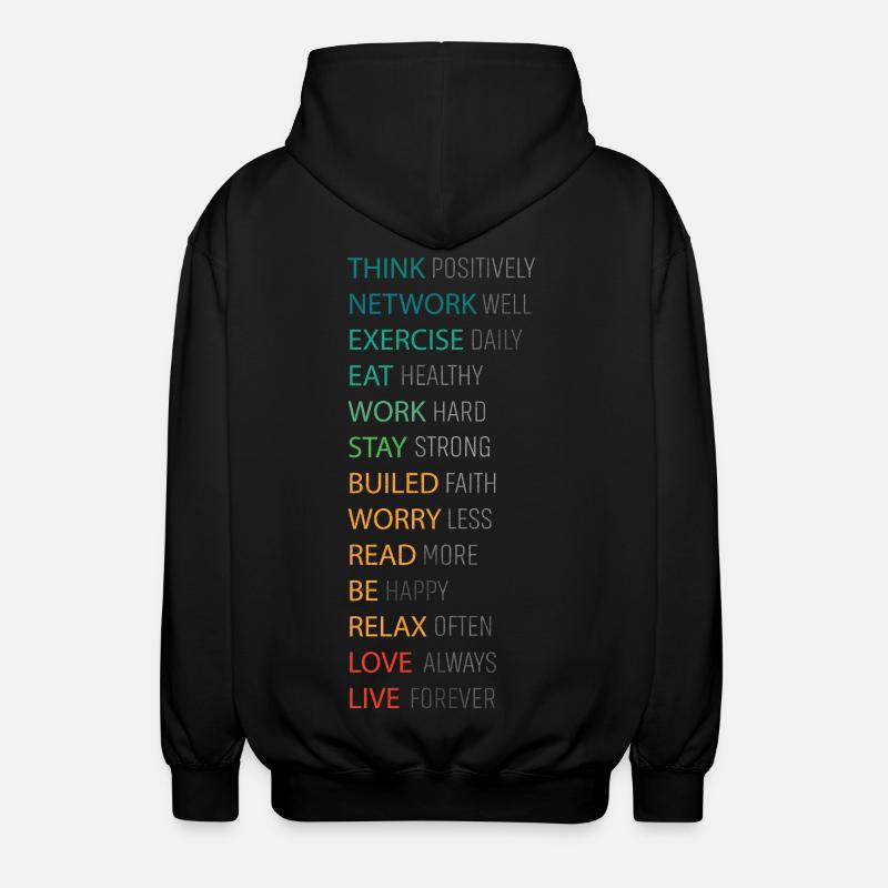 POSITIV DENKEN - Unisex Kapuzenjacke - Schwarz