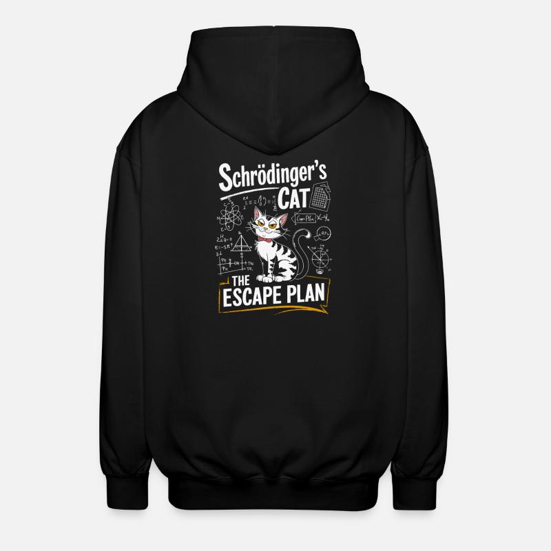 Schrödinger Cat The Escape Plan - Unisex Hooded Jacket - black
