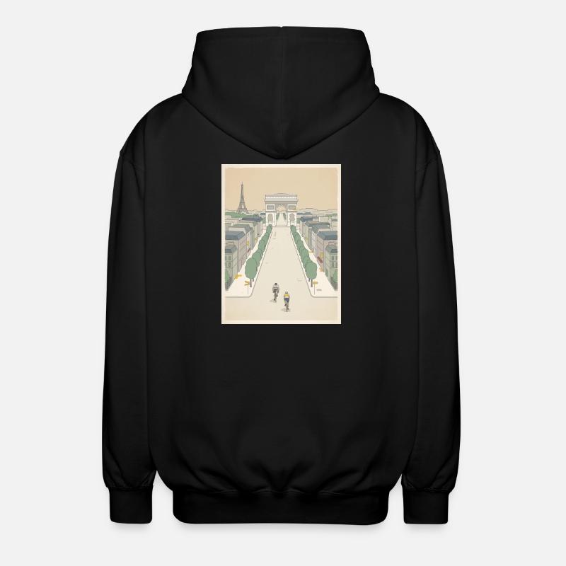 Paris Finish — Cycling Memory - Unisex Hooded Jacket - black