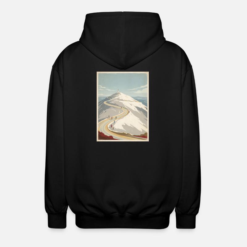 Ventoux Summit Road — Souvenir du cyclisme - Veste à capuche unisexe - noir