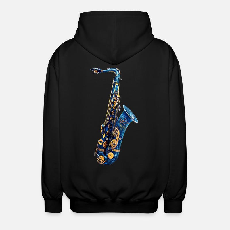 Saxophone Poisson - Veste à capuche unisexe - noir