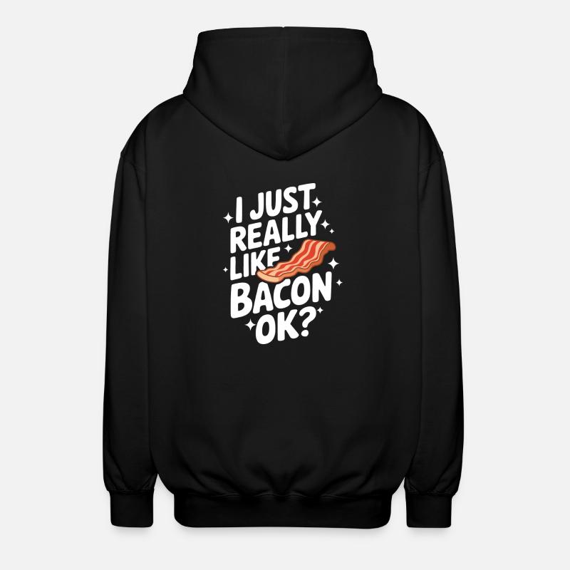 Bacon Breakfast Bacon - Unisex Hooded Jacket - black