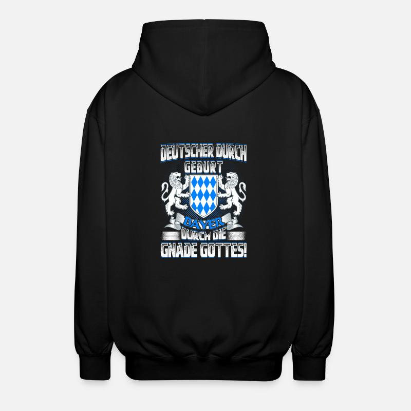 Bayer durch Gottes Gnade - Unisex Kapuzenjacke - Schwarz