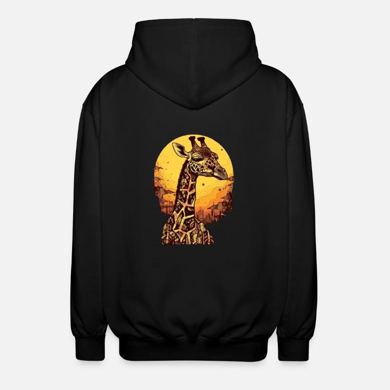 Doudou die Giraffe - Unisex Kapuzenjacke - Schwarz