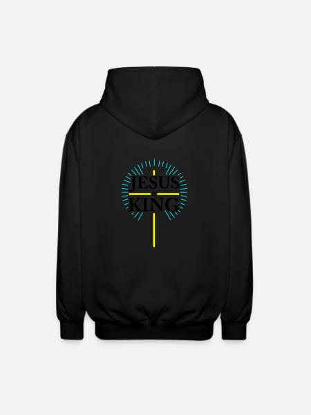 jesus is king - Unisex Kapuzenjacke - Schwarz