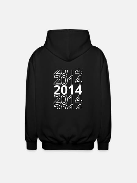 2014 2014 2014 - Unisex Hooded Jacket - black