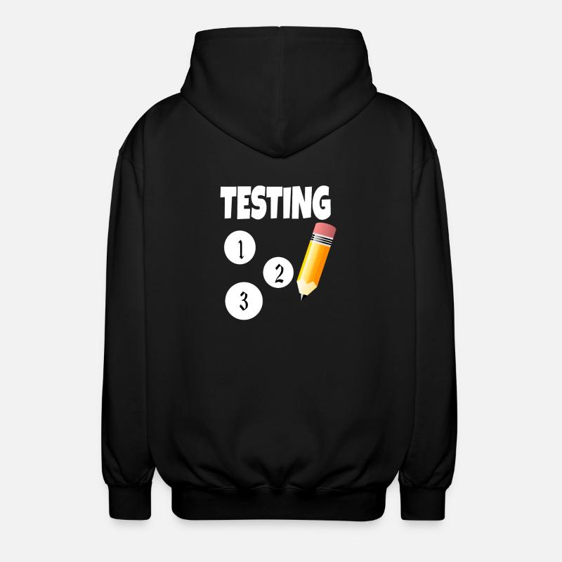 Test 123 avec un crayon - Veste à capuche unisexe - noir