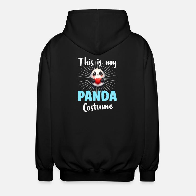 Panda Pandabär - Unisex Kapuzenjacke - Schwarz