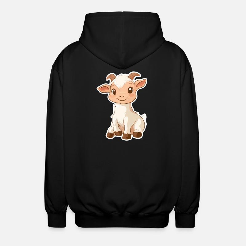 Ziege - Unisex Kapuzenjacke - Schwarz