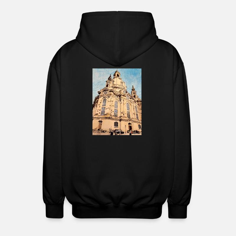 Église Notre-Dame de Dresde - Veste à capuche unisexe - noir
