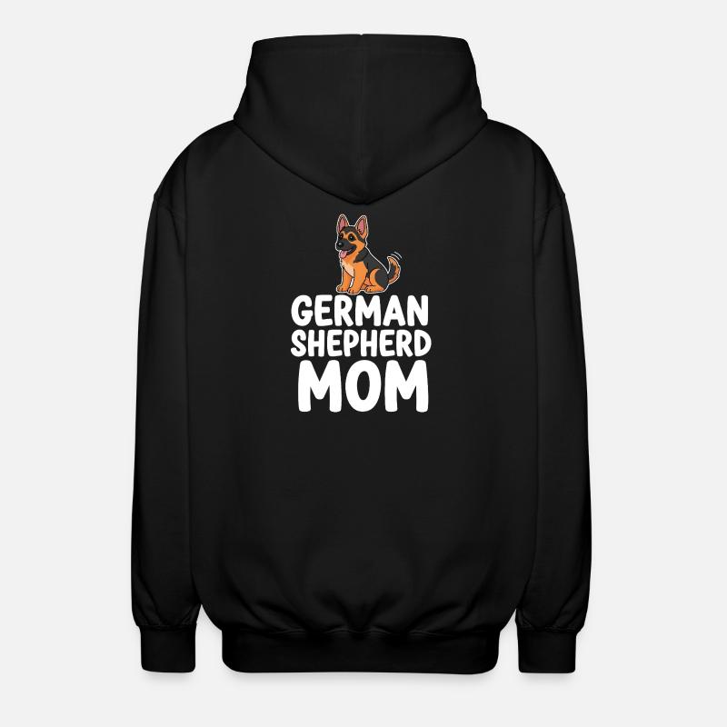 German Shepherd Mom Hundemama Schäferhund - Unisex Kapuzenjacke - Schwarz
